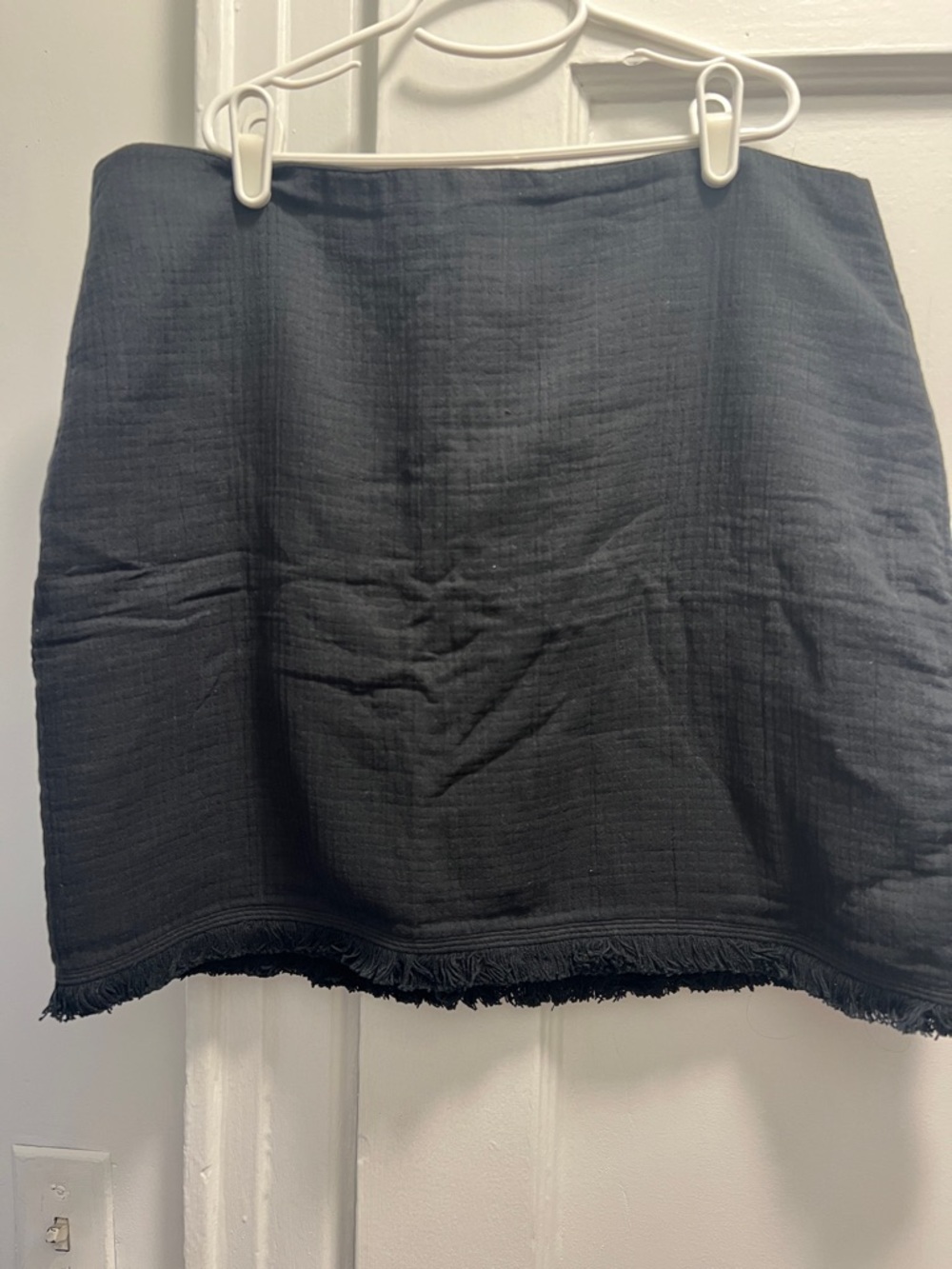 Madewell Black Fringe Women's Mini Skirt- Size 12